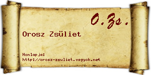 Orosz Zsüliet névjegykártya